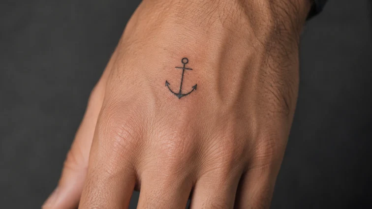 small anchor tattoo for men