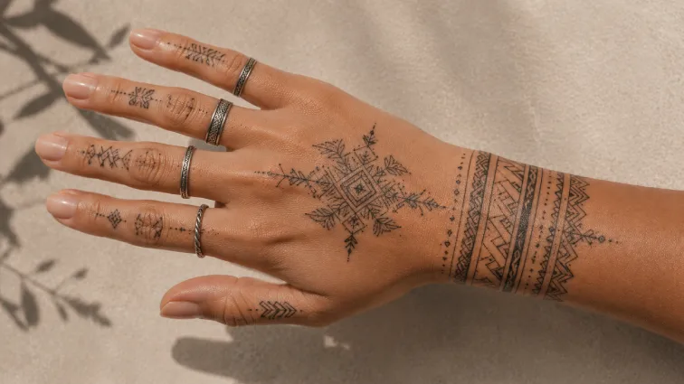 cultural and tribal hand tattoos