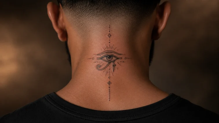 eye of horus small tattoos for men