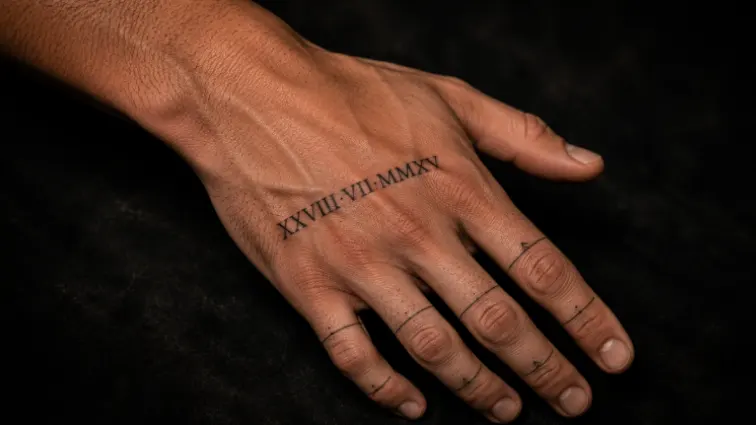 roman numerals small tattoo