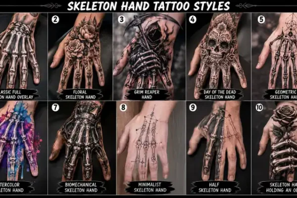 skeleton hand tattoo