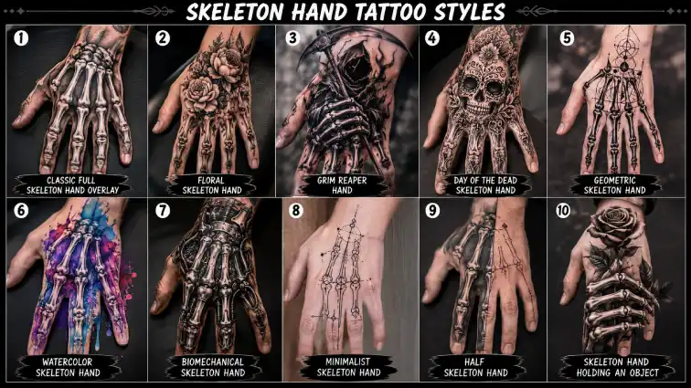 skeleton hand tattoo