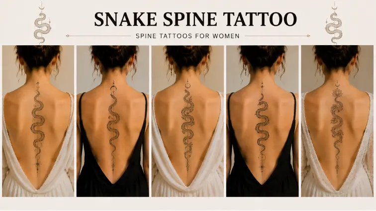snake spine tattoos